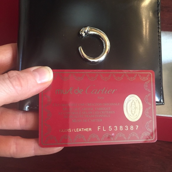Cartier Black Leather Wallet - NEW Vintage Piece - Picture 6 of 12